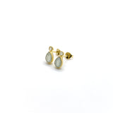 Chalcedony Droplet Studs