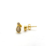 Labradorite Droplet Studs