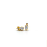 Rainbow Moonstone Droplet Studs