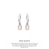 Baguette Hoops Silver <p><b> +5 colours </b></p>