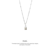 Baguette Necklace Silver <p><b> +5 colours </b></p>