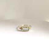 Green Amethyst Baguette Triquetra Silver