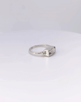 Green Amethyst Baguette Triquetra Silver