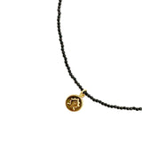 Tiny Black Onyx Mamuli Necklace