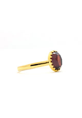 Garnet Royal Ray of Light Gold ring ArteGia