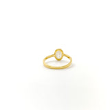 Prehnite Royal Ray of Light Gold ring ArteGia
