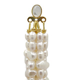 Waterfall Pearl Mamuli Drop Earrings