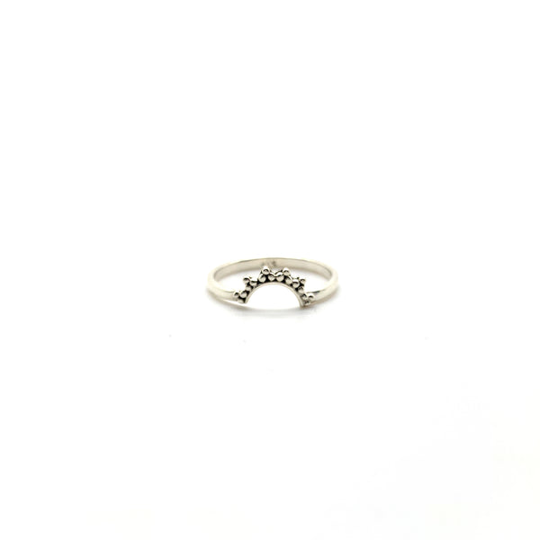 Silver Crescent Moon Ring