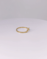Golden Crescent Moon Ring