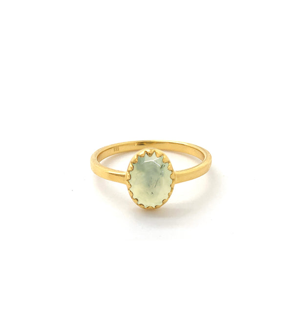 Prehnite Royal Ray of Light Gold