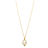 Mother of Pearl Necklace Gold