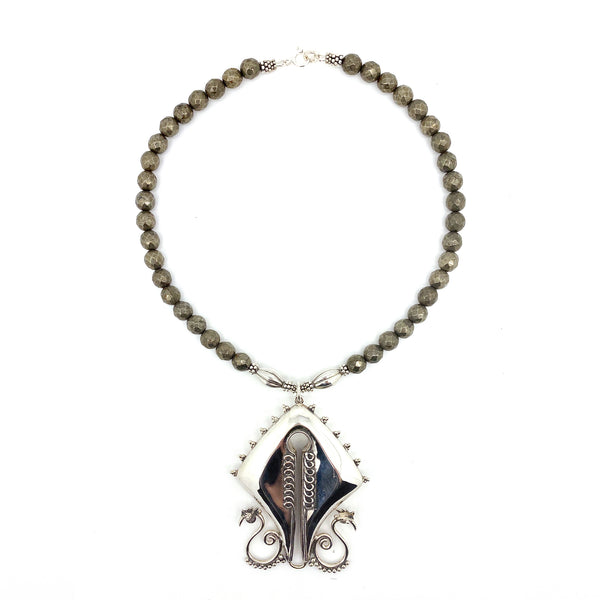 Pyrite Mamuli Choker <p><b> - Demi Couture - </b></p>