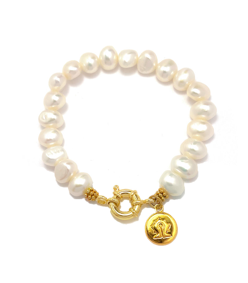 Pearl Mamuli Bracelet