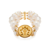 Triple Chunky Pearl Mamuli Bracelet <p><b>-Demi Couture-</b></p>