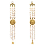 Triple Pearl Waterfall Mamuli Drop Earrings <p><b>-Demi Couture-</b></p>