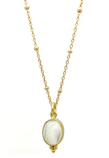 Mother of Pearl Necklace Gold