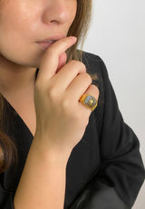 Labradorite Mamuli Signet Ring