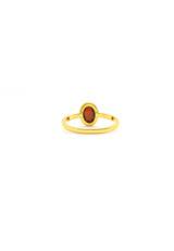 Garnet Royal Ray of Light Gold ring ArteGia 